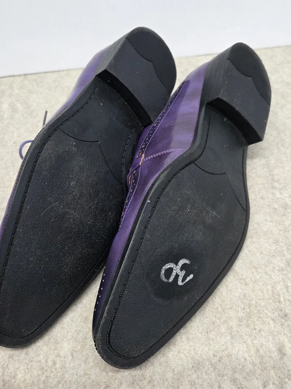 Antonio Cerelli Elite Oxford Men's 12 Purple Wingtip Cyber-Dandy Maximalist